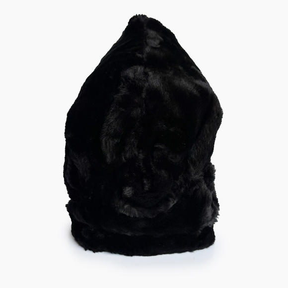 Vintage Norma Kamali OMO Black Faux Fur Sculptural Hat 1980s HTF main image 9